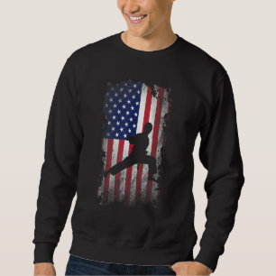 Sudadera Bandera Americana Distorsionada Karate Usa Patriót
