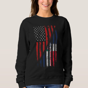 Sudadera Bandera Americana Dominicana Estilo Retro