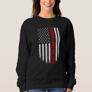 Sudadera Bandera Americana Electricista Día De La Independe
