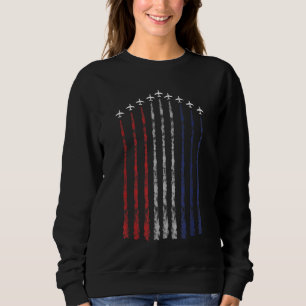 Sudadera Bandera Americana Estados Unidos Combatiendo Jet C