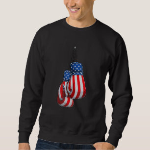 Sudadera Bandera Americana Familia Boxeo Patriótico 4 De Ju
