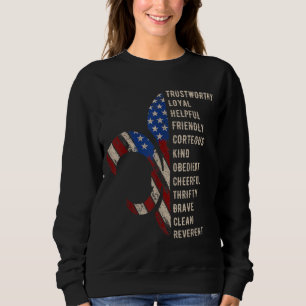 Sudadera Bandera Americana Fiable Amistosa Amistosa Courteo