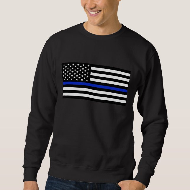 Sudadera Bandera americana fina de Blue Line (Anverso)