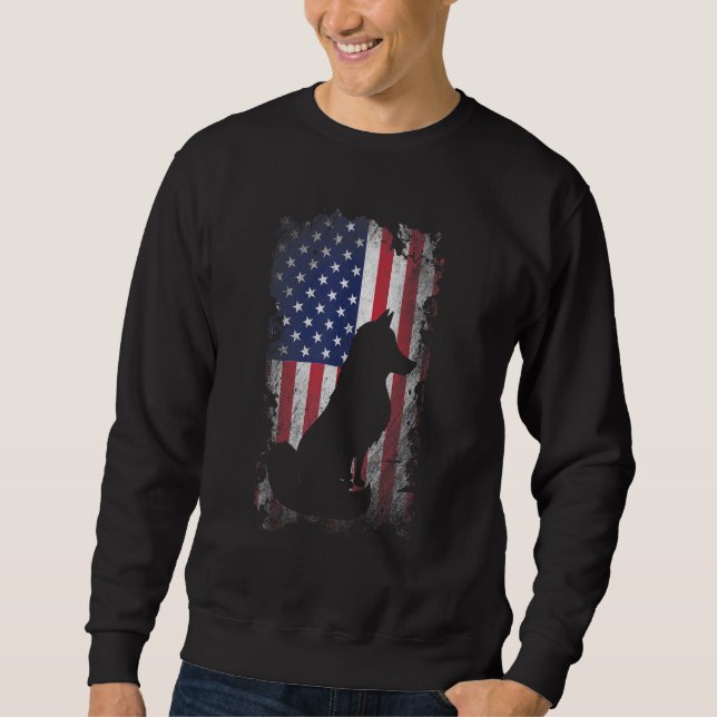 Sudadera Bandera Americana Fox Orgullosa Estadounidense Pat (Anverso)