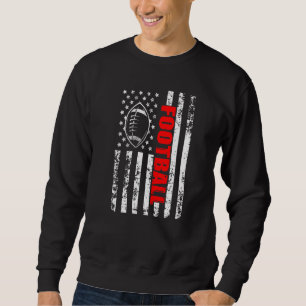 Sudadera Bandera Americana Fútbol Patriótico Fútbol