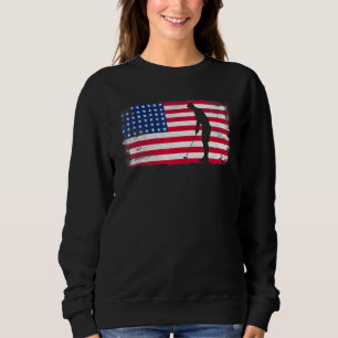 Sudadera Bandera Americana Golf 4 De Julio Patriótico Golfe