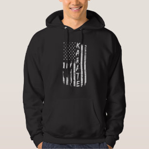 Sudadera Bandera Americana Karate Fan Usa Karate Player Fla
