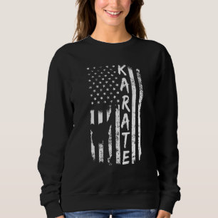 Sudadera Bandera Americana Karate Fan Usa Karate Player Fla