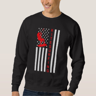 Sudadera Bandera Americana Kite Patriótico Kitesurfer Usa K
