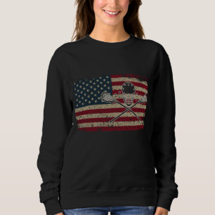 Sudadera Bandera americana Lacrosse USA Lax Player Idea de