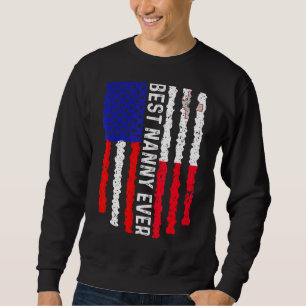 Sudadera Bandera Americana Malta Bandera Mejor Nanny Ever F