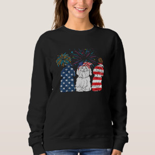 Sudadera Bandera Americana Maltesa 4 De Julio Día De La Ind