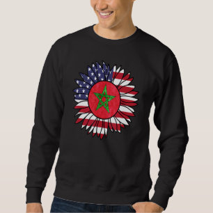 Sudadera Bandera Americana Marroquí Giro Marruecos Usa Amer