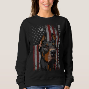 Sudadera Bandera Americana Mejor Doberman Papá Nunca Shirt 