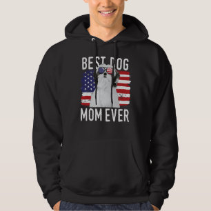 Sudadera Bandera Americana Mejor Madre Perro Jamás Shih Tzu