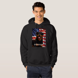 Sudadera Bandera Americana Mejor Papá del Mundo Rottweiler 