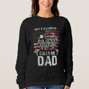 Sudadera Bandera Americana Mi Enfermera Favorita Me Llama P