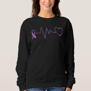 Sudadera Bandera Americana Morada Conciencia del Alzheimer