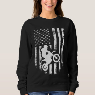 Sudadera Bandera Americana Motocross Braap Dirt Bike Off Ro