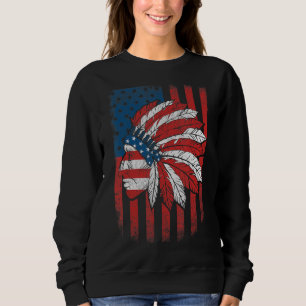 Sudadera Bandera Americana Nativa Usa Cherokee