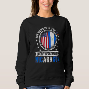 Sudadera Bandera Americana Nicaragüense Corazón Nicaragua A