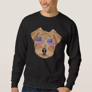 Sudadera Bandera Americana Norfolk Terrier Perro América Bo