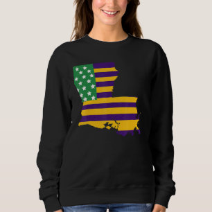 Sudadera Bandera Americana Nueva Orleans Louisiana Mapa Car
