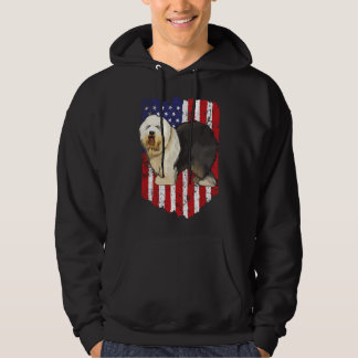 Sudadera Bandera Americana Old English Sheepdog 4 De Julio
