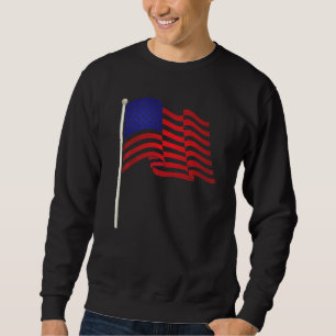 Sudadera Bandera Americana ondeando patriotas norteamerican