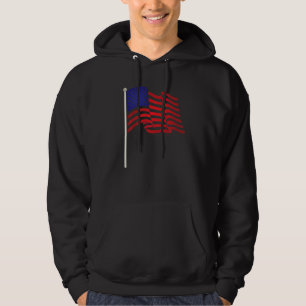 Sudadera Bandera Americana ondeando patriotas norteamerican