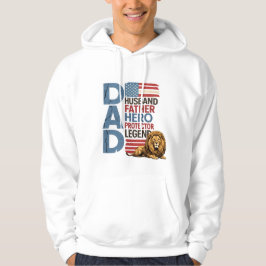 Sudadera Bandera americana Papá León Patriótico