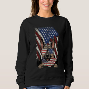 Sudadera Bandera Americana Pastor Alemán Papá Mamá Perro 4