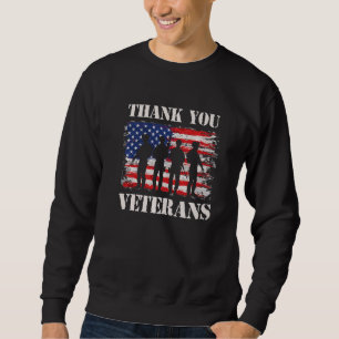 Sudadera Bandera Americana Patriótica Gracias Veteranos Par