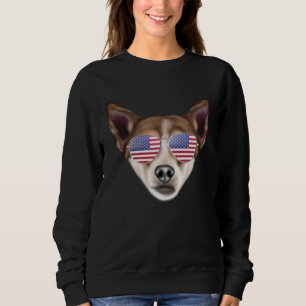 Sudadera Bandera Americana Perro Lundehund Noruego América