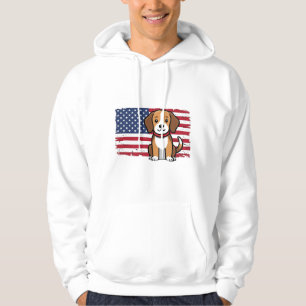 Sudadera Bandera Americana Perro Patriótico Vector