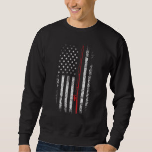 Sudadera Bandera Americana Pesca Arroja Patriótico Pescador