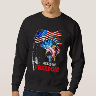Sudadera Bandera Americana Pescador Rod 4 De Julio Fenómeno