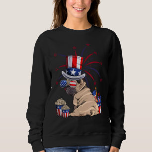 Sudadera Bandera Americana Pug Patriot Usa 4 De Julio