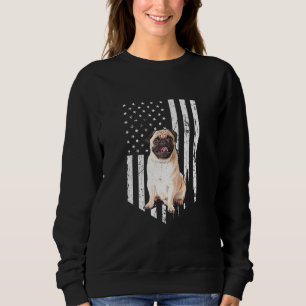Sudadera Bandera Americana Pug Patriotic Pug Dog 4 De Julio