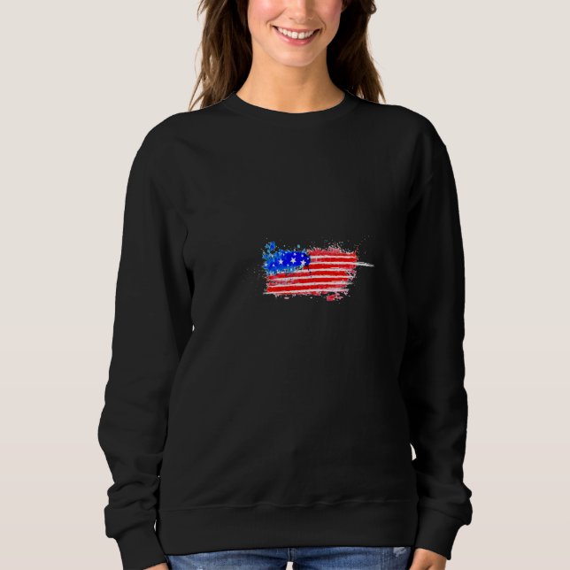 Sudadera Bandera Americana Que Amo La Bandera Estadounidens (Anverso)