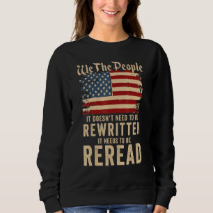 Sudadera Bandera Americana Que Necesita Ser Leída De Nuevo