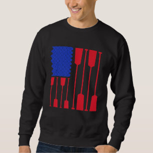 Sudadera Bandera Americana Rowing Kayak Ejerce el regalo pa