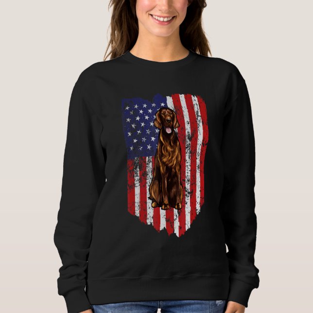 Sudadera Bandera Americana Setter Irish Usa (Anverso)