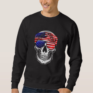 Sudadera Bandera Americana Skull Usa Flag Head Bandana Sung