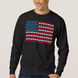 Sudadera Bandera Americana Vaca Heifer Us 4 De Julio Farm C