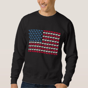 Sudadera Bandera Americana Vaca Heifer US 4 De Julio Farm C