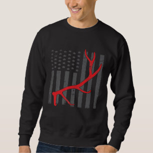 Sudadera Bandera Americana Vintage Caza de Alces Divertida 