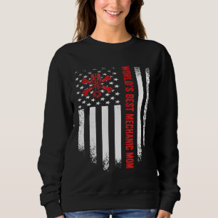 Sudadera Bandera Americana Vintage Usa Mejor Mecánica Madre