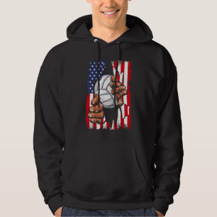 Sudadera Bandera Americana Voleibol Dentro De Me Patriótico