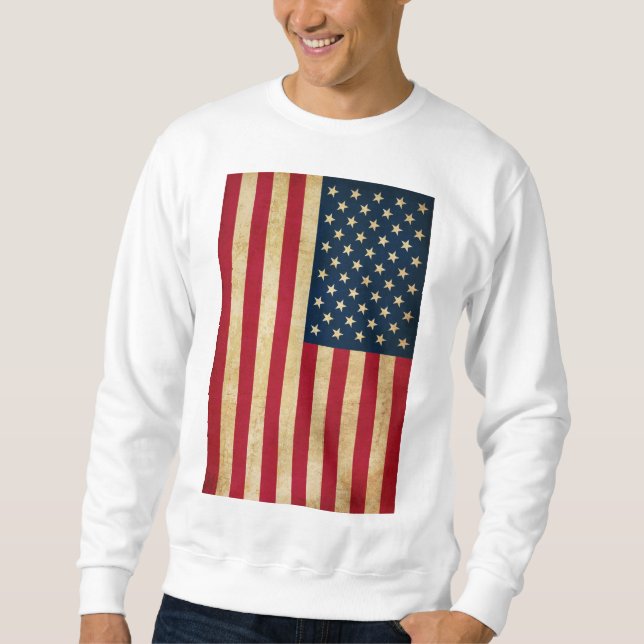 Sudadera Bandera antigua de Estados Unidos (Anverso)